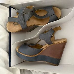 Gently Used Splendid Navy Sandals in Style Kane